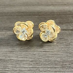 Sparkling Flower Stud Earrings